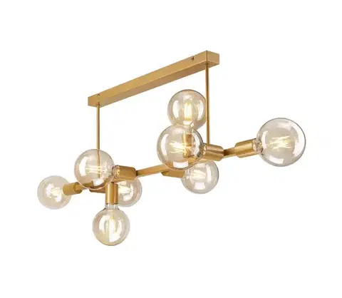 Svietidlá  Luster na tyči ASTRID 8xE27/60W/230V zlatá LM 8.146