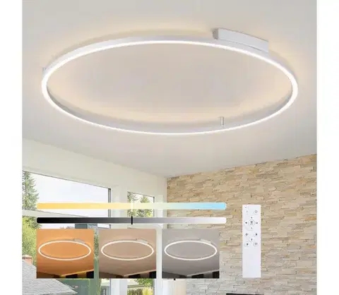 Svietidlá BRILAGI - LED stmievateľné svietidlo PORTOFINO LED/85W/230V pr. 120 cm strieborná+DO BRI525