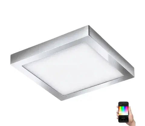 Svietidlá Eglo 33668-LED RGBW Stmievateľné kúpeľňové svietidlo FUEVA-C 21W/230V 30x30cm 33668