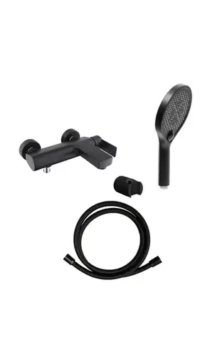 Kúpeľňové batérie Vaňová batéria SAT B-Way so sprchovacím setom 150 mm čierna SATBSBW222SET SATBSBW222SET