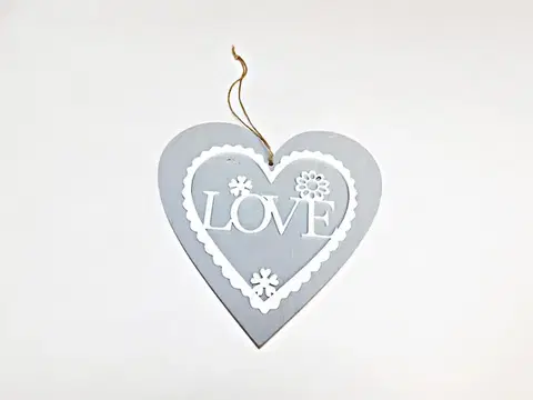 Bytové dekorácie (ostatné) MAKRO - Dekorácia srdce Love 20cm