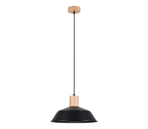 Svietidlá  SL.1322 - Luster na lanku FANO 1xE27/15W/230V pr. 34 cm čierna SL.1322