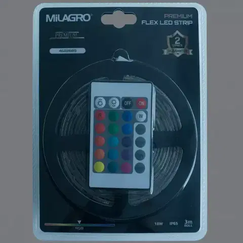 Vybavenie a dekorácie bytu Súprava  LED RGB 3M + STR/diaľkové ovládanie MLZ8028