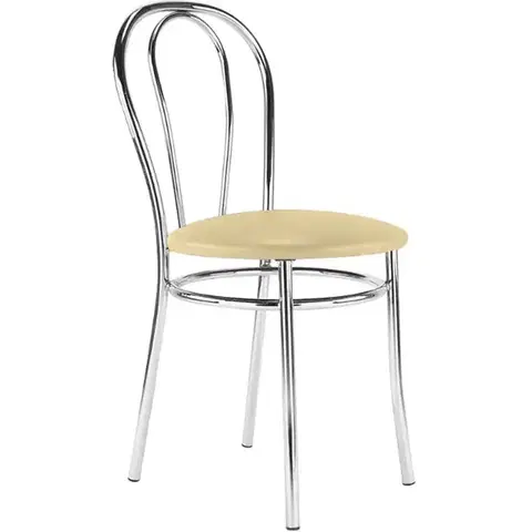 Kuchynské stoličky Stolička Tulipan CHR V-46 béžová
