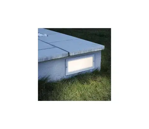Svietidlá EGLO 88008 - Vonkajšie zapustené svietidlo ZIMBA 1xE27/60W strieborná/biela IP44 88008