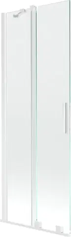 Sprchové dvere MEXEN/S - Velar Dvojkrídlová posuvná vaňová zástena 70 x 150, transparent, biela 896-070-000-01-20