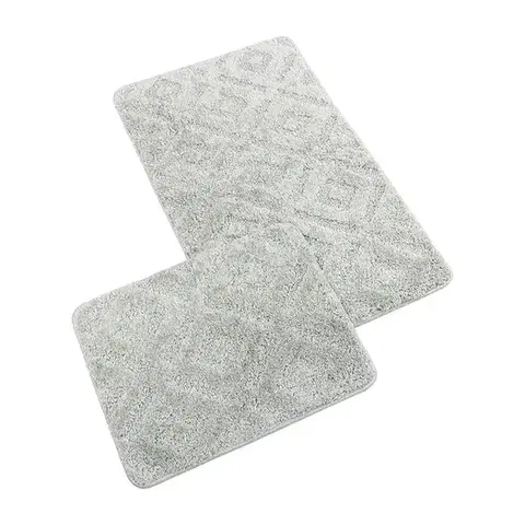 Koberce a koberčeky Bellatex Sada Kúpeľňových predložiek bez výkroja BANYSILVER svetlosivá, 60 x 100, 60 x 50 cm