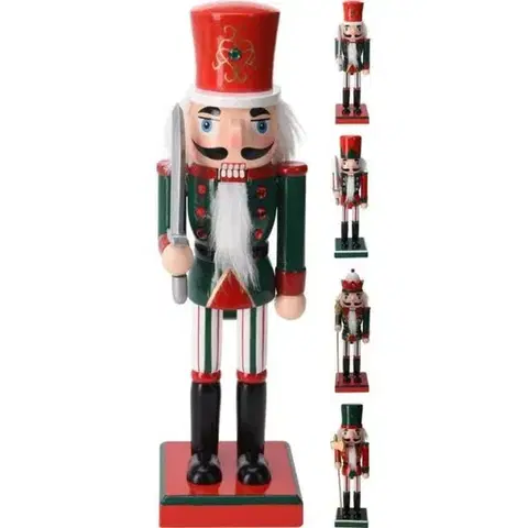 Vianočný luskáčik Kinekus Postavička luskáčik / vojačik 25 cm drevo mix