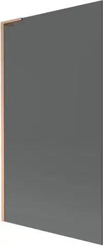 Sprchové dvere MEXEN/S - Next L vaňová zástena FIX 100 x 150, grafit, meď kartáčovaná 895-100-000-03-40-65