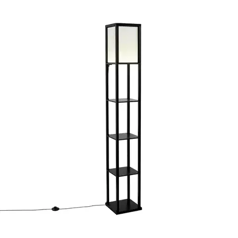 Stojace lampy Dizajnová stojaca lampa čierna a biela vrátane LED - Nea