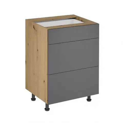 Kuchynské skrinky stojace Skrinka do kuchyne Langen d60s3 push grey