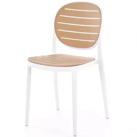 Kuchynské stoličky Stolička K529 biela/prírodné