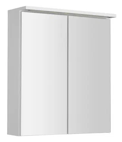 Kúpeľňový nábytok AQUALINE - KAWA STRIP Galérka s LED osvetlením 60x70x22cm, biela WGL60S