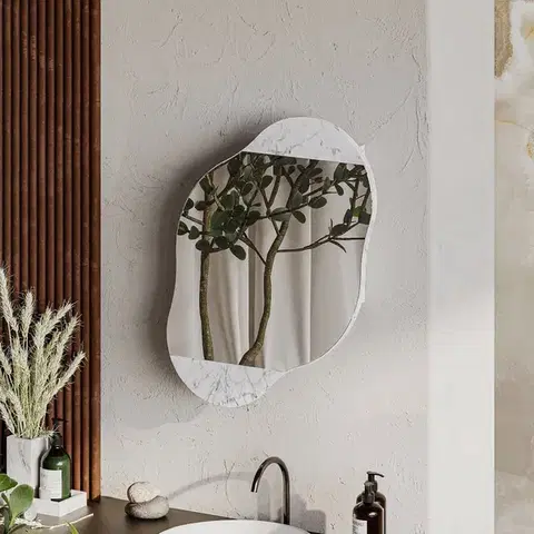 Kúpeľňové skrinky Kúpeľňová skrinka Cloud Storage Bathroom Wall Mirror - Carrara