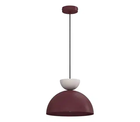 Svietidlá  Závesný luster NEVIS 1xE27/15W/230V, priemer 29 cm, bordový 9715A