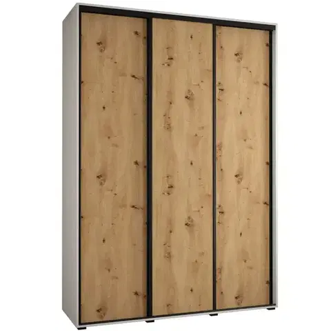 Šatníkové skrine Skriňa 45 Canaris 1 200 biela/artisan/čierna