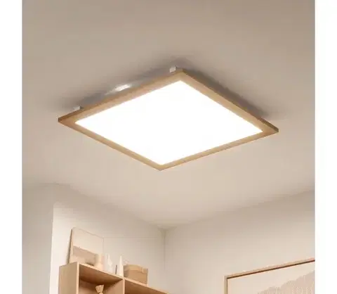 Svietidlá BRILAGI - LED Stropné svietidlo SLIMFRAME WOOD LED/58W/230V 64x64 cm hnedá BG1542+EG99423