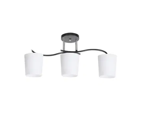 Svietidlá  Luster na tyči ESNYR 3xE27/40W/230V čierna/biela 33-22660