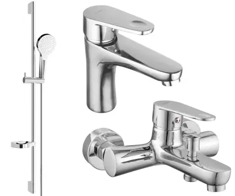 Sprchy a sprchové panely MEXEN/S - Kama DS05 Set umývadlové a vaňové batérie s príslušenstvom, chróm 72503DS05-00