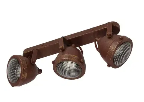 Stropná svetla Stropné svietidlo hrdzavé pásiky 3x40W GU10 Frodo