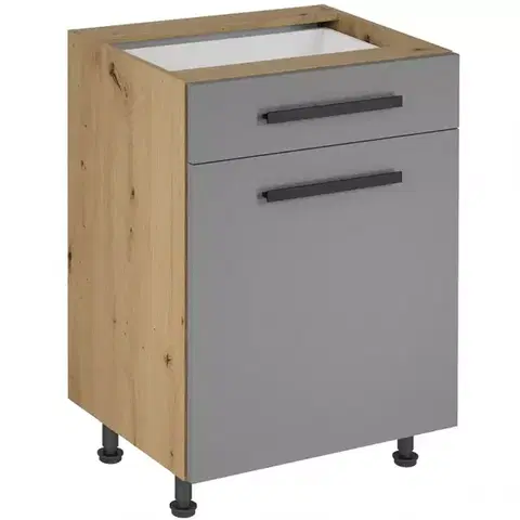 Kuchynské skrinky stojace Kuchynská skrinka Langen D60S1 úchyt  beige