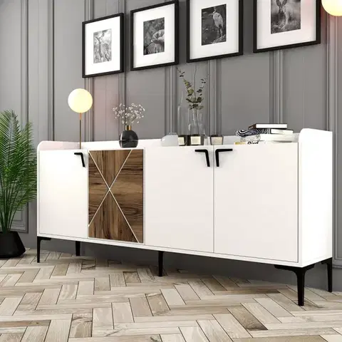 Komody Konzolový stolík Venedik - White