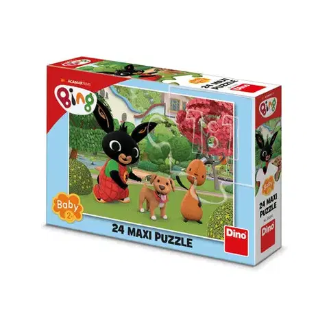 Do 49 dielikov Puzzle Bing a psík 24 maxi Dino