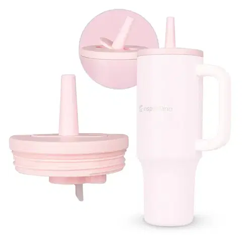 Termosky a termohrnčeky Náhradné viečko pre termohrnček inSPORTline Cocoanna 1200ml ružová