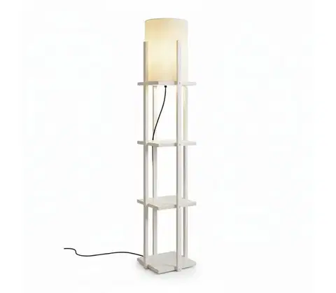 Lampy  Stojacia lampa s poličkami NORA 1xE27/40W/230V biela 390FLH1147