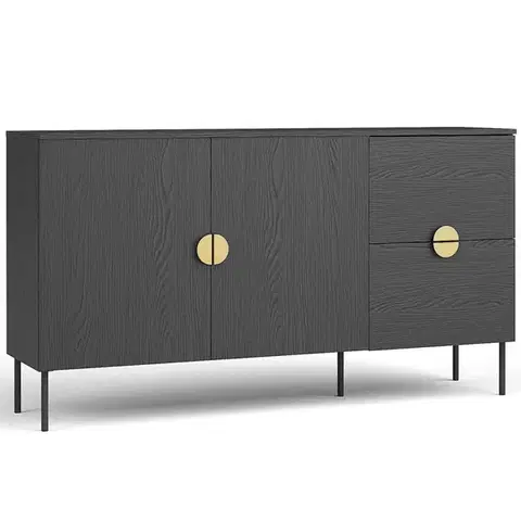 Komody do spálne Komoda Mond 2D 2SZ 03-B čierna