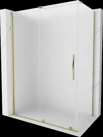 Sprchovacie kúty MEXEN/S - Velár sprchovací kút, posuvné dvere 160 x 100, dekor, zlato 871-160-100-31-50