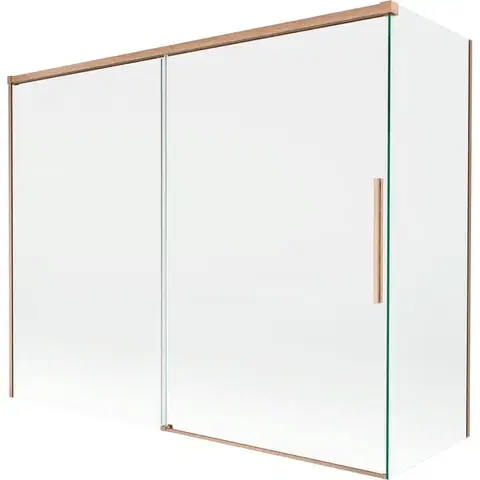Sprchové dvere MEXEN/S - Rox vaňová zástena 2-krídlová posuvná 190 + 90 x 150, transparent, měď kartáčovaná 8C9-190-090-65-00