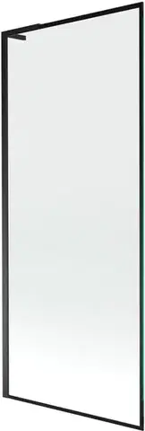 Sprchové dvere MEXEN/S - Next L vaňová zástena FIX 80 x 150, čierna vzor, čierna 895-080-000-03-70-70