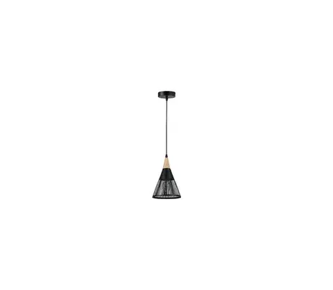Svietidlá  Luster na lanku HIRA 1xE27/60W/230V pr. 18 cm čierna ZS HIRA BLACK