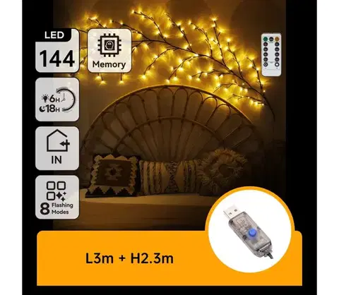 Svietidlá  B.V.  - LED Nástenná dekorácia 144xLED/5W/5V teplá biela B10303Y20