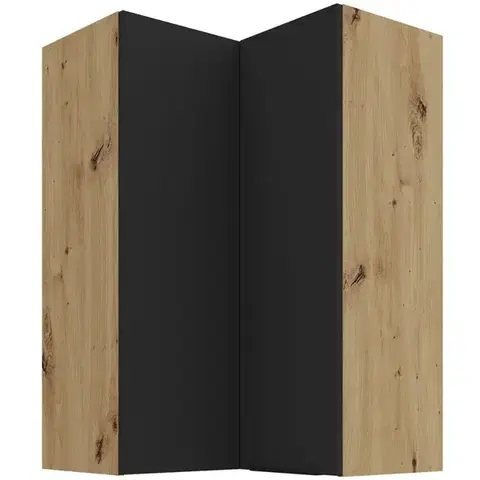 Kuchynské skrinky visiace Kuchynská skrinka Aria-BL/AR anti fingerprint 60X60 GN-90 2F (90°)