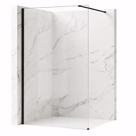 Sprchové dvere REA/S - Sprchová zástena Flexi Transparent / Black 130 KPL-K99178