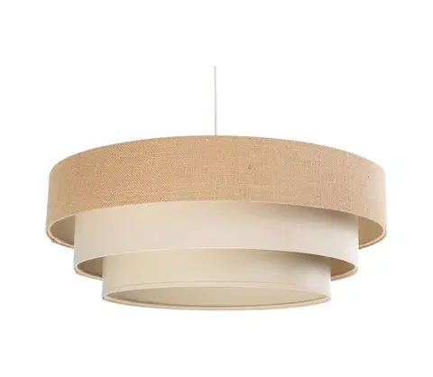 Svietidlá  Luster na lanku TRINITI 1xE27/60W/230V, priemer 40 cm, béžová/krémová 050-101-60