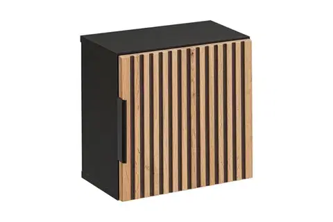 Kúpeľňový nábytok COMAD - Horná skrinka Qubik 35x35cm XILO BLACK WOTAN 5907611656402