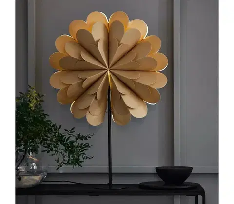 Vianočné dekorácie Markslöjd 705950 - Vianočná dekorácia MARAVILLA 1xE14/25W/230V 68 cm zlatá/čierna 705950.00
