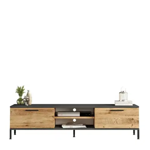 Konferenčné stolíky Televízny stolík Rio Atlantic Pine and Anthracite